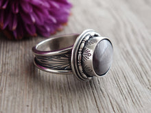 Load image into Gallery viewer, Silver Gray Star Sapphire Ring or Pendant (Choose Your Size)