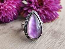 Load image into Gallery viewer, Amethyst &amp; Mother of Pearl Ring or Pendant (Choose Your Size)