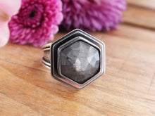 Load image into Gallery viewer, Rose Cut Silver Gray Star Sapphire Ring or Pendant (Choose Your Size)