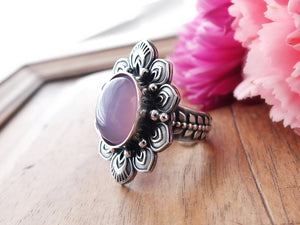 Lavender Chalcedony Ring or Pendant (Choose Your Size)
