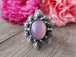 Lavender Chalcedony Ring or Pendant (Choose Your Size)