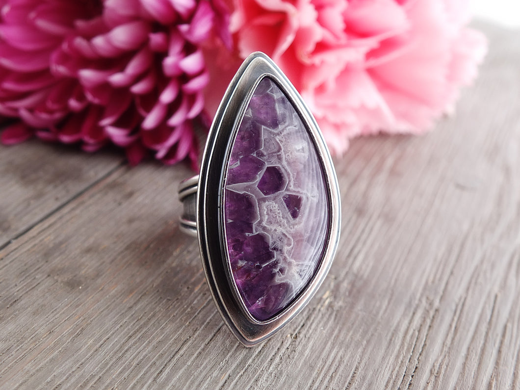 Amethyst Lace Agate Ring or Pendant (Choose Your Size)
