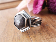 Load image into Gallery viewer, Rose Cut Silver Gray Star Sapphire Ring or Pendant (Choose Your Size)