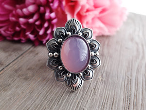 Lavender Chalcedony Ring or Pendant (Choose Your Size)