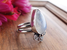 Load image into Gallery viewer, Rainbow Moonstone Ring or Pendant (Choose Your Size)