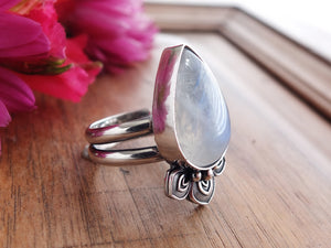Rainbow Moonstone Ring or Pendant (Choose Your Size)