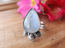 Load image into Gallery viewer, Rainbow Moonstone Ring or Pendant (Choose Your Size)