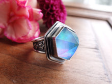 Load image into Gallery viewer, Aurora Opal &amp; Quartz Doublet Ring or Pendant (Choose Your Size)