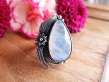 Load image into Gallery viewer, Rainbow Moonstone Ring or Pendant (Choose Your Size)
