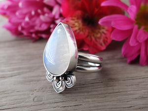 Rainbow Moonstone Ring or Pendant (Choose Your Size)