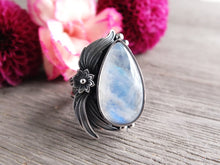 Load image into Gallery viewer, Rainbow Moonstone Ring or Pendant (Choose Your Size)