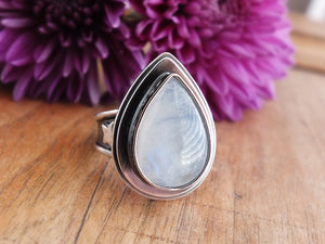 Rainbow Moonstone Ring or Pendant (Choose Your Size)