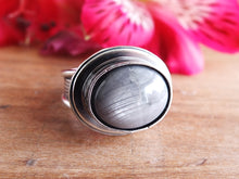 Load image into Gallery viewer, Silver Sapphire Ring or Pendant (Choose Your Size)