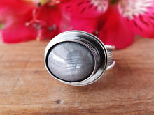 Load image into Gallery viewer, Silver Sapphire Ring or Pendant (Choose Your Size)