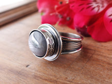 Load image into Gallery viewer, Silver Sapphire Ring or Pendant (Choose Your Size)