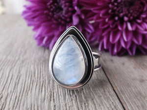 Rainbow Moonstone Ring or Pendant (Choose Your Size)