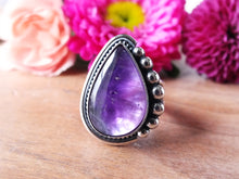 Load image into Gallery viewer, Amethyst &amp; Mother of Pearl Ring or Pendant (Choose Your Size)