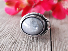 Load image into Gallery viewer, Silver Sapphire Ring or Pendant (Choose Your Size)
