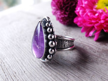 Load image into Gallery viewer, Amethyst &amp; Mother of Pearl Ring or Pendant (Choose Your Size)
