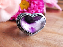 Load image into Gallery viewer, Amethyst Heart Ring or Pendant (Choose Your Size)