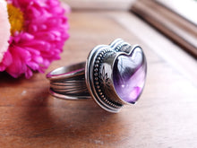 Load image into Gallery viewer, Amethyst Heart Ring or Pendant (Choose Your Size)
