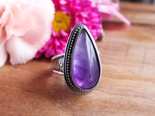 Load image into Gallery viewer, Amethyst &amp; Mother of Pearl Ring or Pendant (Choose Your Size)