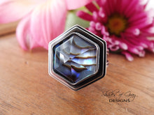 Load image into Gallery viewer, Abalone and Quartz Doublet Ring or Pendant (Choose Your Size)