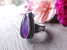 Load image into Gallery viewer, Amethyst &amp; Mother of Pearl Ring or Pendant (Choose Your Size)