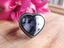 Load image into Gallery viewer, Dendritic Agate Heart Ring or Pendant (Choose Your Size)