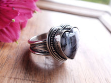 Load image into Gallery viewer, Dendritic Agate Heart Ring or Pendant (Choose Your Size)