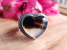 Load image into Gallery viewer, Montana Agate Heart Ring or Pendant (Choose Your Size)