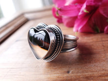 Load image into Gallery viewer, Montana Agate Heart Ring or Pendant (Choose Your Size)