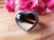 Load image into Gallery viewer, Montana Agate Heart Ring or Pendant (Choose Your Size)