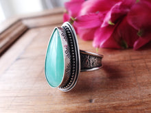 Load image into Gallery viewer, Chrysoprase Jasper Ring or Pendant (Choose Your Size)