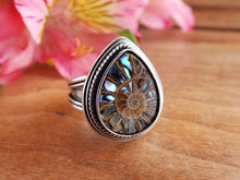 Load image into Gallery viewer, Ammonite with Abalone Inlay Ring or Pendant (Choose Your Size)