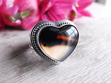 Load image into Gallery viewer, Montana Agate Heart Ring or Pendant (Choose Your Size)