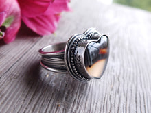 Load image into Gallery viewer, Montana Agate Heart Ring or Pendant (Choose Your Size)