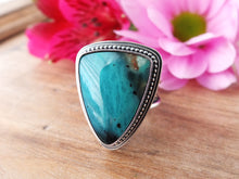 Load image into Gallery viewer, Blue Opalized Wood Ring or Pendant (Choose Your Size)