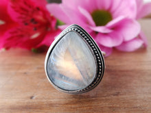 Load image into Gallery viewer, Rainbow Moonstone Ring or Pendant (Choose Your Size)