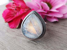 Load image into Gallery viewer, Rainbow Moonstone Ring or Pendant (Choose Your Size)