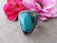 Load image into Gallery viewer, Blue Opalized Wood Ring or Pendant (Choose Your Size)