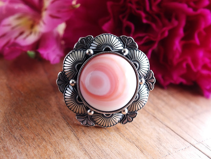 Pink Conch Shell Ring or Pendant (Choose Your Size)