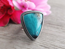 Load image into Gallery viewer, Blue Opalized Wood Ring or Pendant (Choose Your Size)
