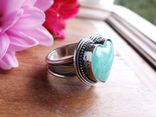 Load image into Gallery viewer, Chrysoprase Heart Ring or Pendant (Choose Your Size)