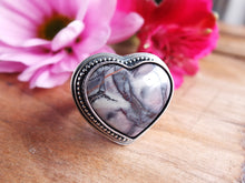 Load image into Gallery viewer, Sci-Fi/Exotica Jasper Heart Ring or Pendant (Choose Your Size)