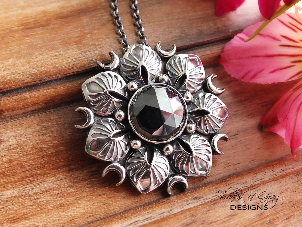 Rose Cut Hematite Pendant