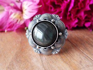 Rainbow Obsidian Ring or Pendant (Choose Your Size)