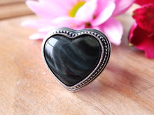 Load image into Gallery viewer, RESERVED: Rainbow Obsidian Ring or Pendant (Choose Your Size)