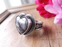 Load image into Gallery viewer, Sci-Fi/Exotica Jasper Heart Ring or Pendant (Choose Your Size)