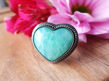 Load image into Gallery viewer, Chrysoprase Heart Ring or Pendant (Choose Your Size)